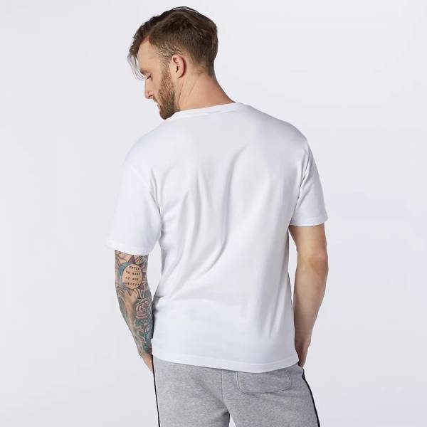 NEW BALANCE ESSENTIALS LOGO TEE - MT11517-WT