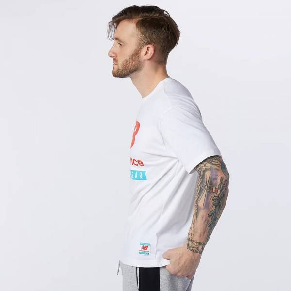 NEW BALANCE ESSENTIALS LOGO TEE - MT11517-WT