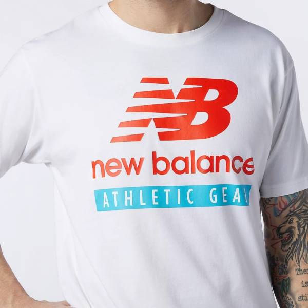 NEW BALANCE ESSENTIALS LOGO TEE - MT11517-WT