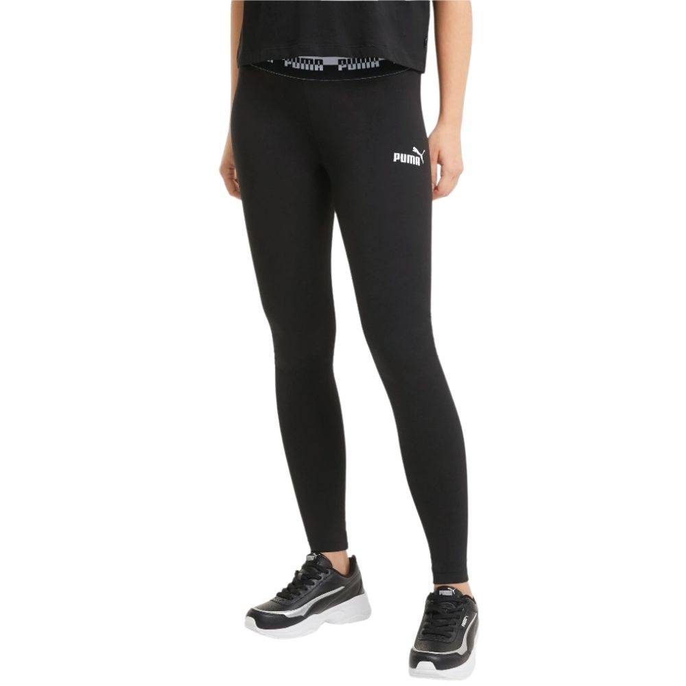 PUMA Women Legging Black Mesh Insets EXTRA LARGE Angle Around Tight Yoga XL  | eBay