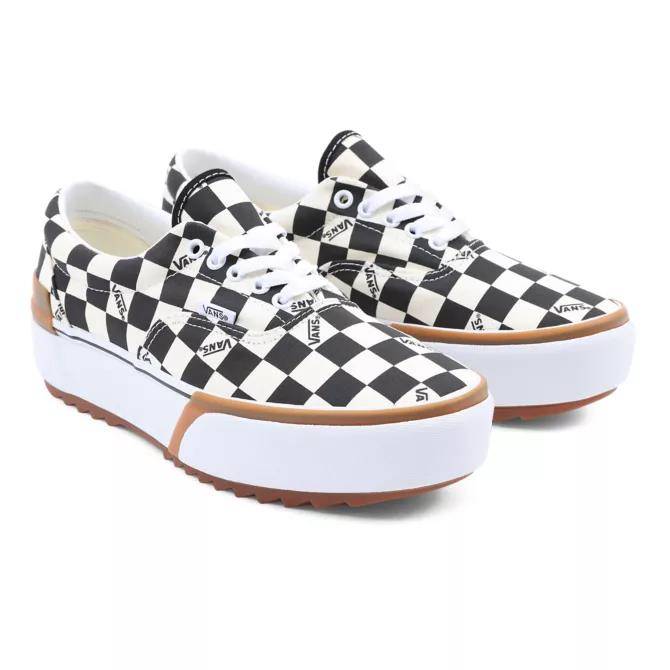 VANS CHECKERBOARD ERA STACKED SHOES - VN0A4BTOVLV