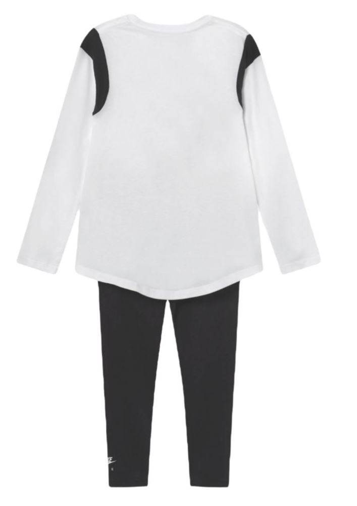 Nike Little Girls T-Shirt and Leggings Set ~ White, Black