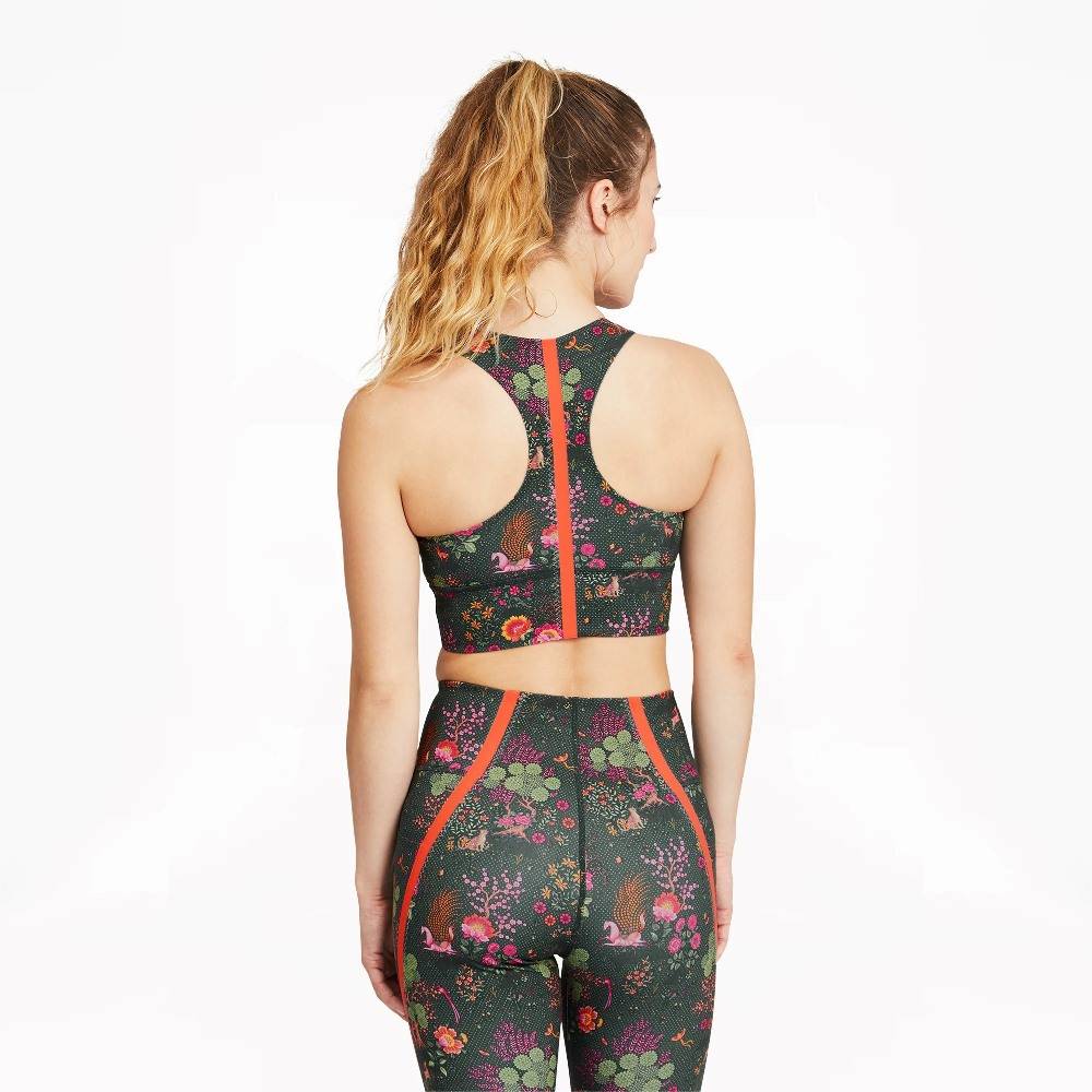 Puma Forever Luxe ellaVATE Printed Sports Bra MSRP $65 Size S