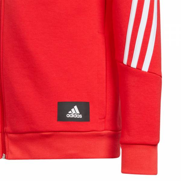 ADIDAS BOYS FUTURE ICONS 3-STRIPES FULL-ZIP HOODIE - H26634