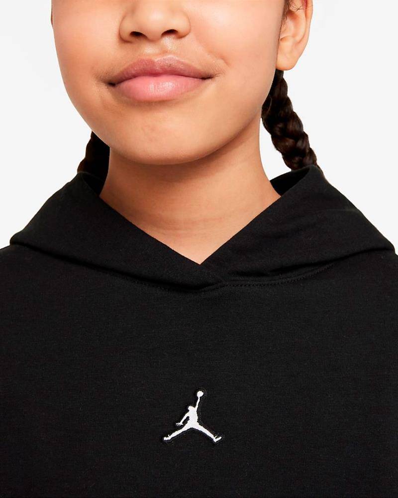 NIKE JORDAN GIRLS JUMPMAN CROPPED HOODIE - 45A858-023