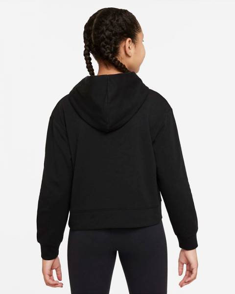 NIKE JORDAN GIRLS JUMPMAN CROPPED HOODIE - 45A858-023