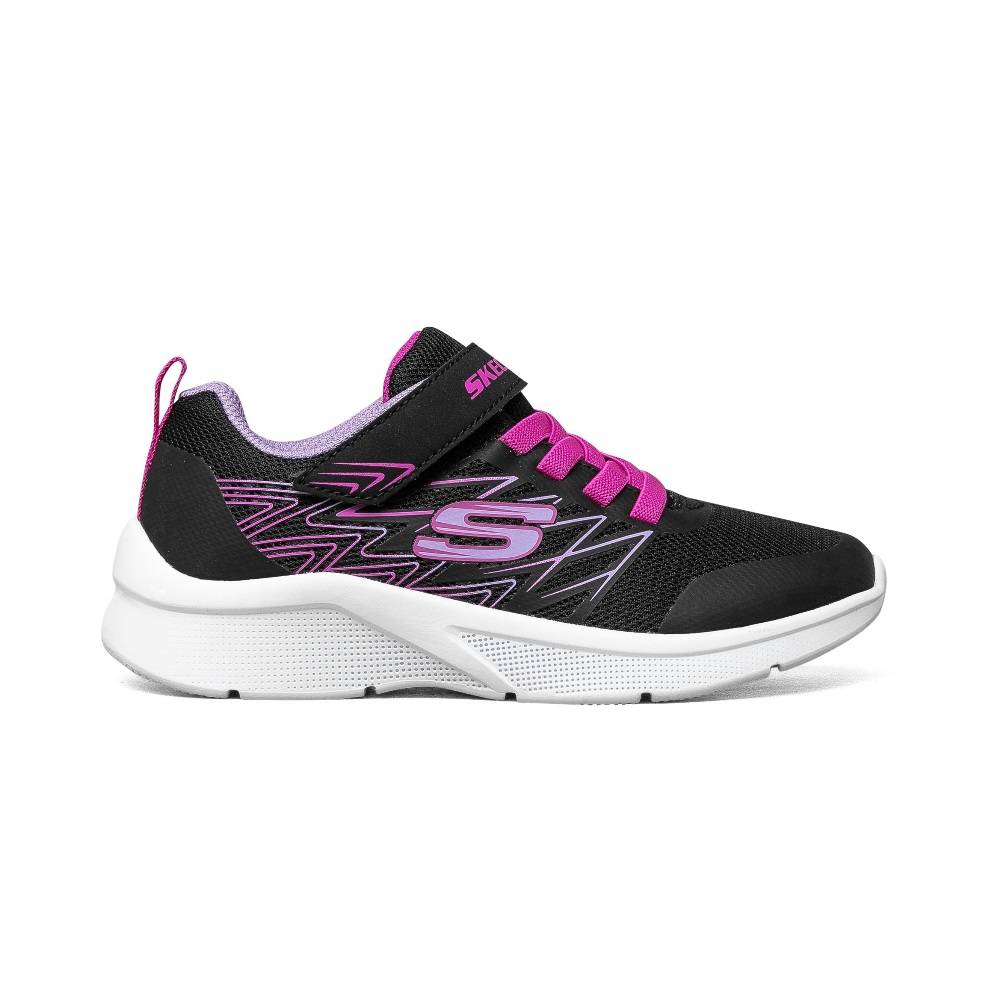 SKECHERS GIRLS MICROSPEC SHOES - 302468L-BLK