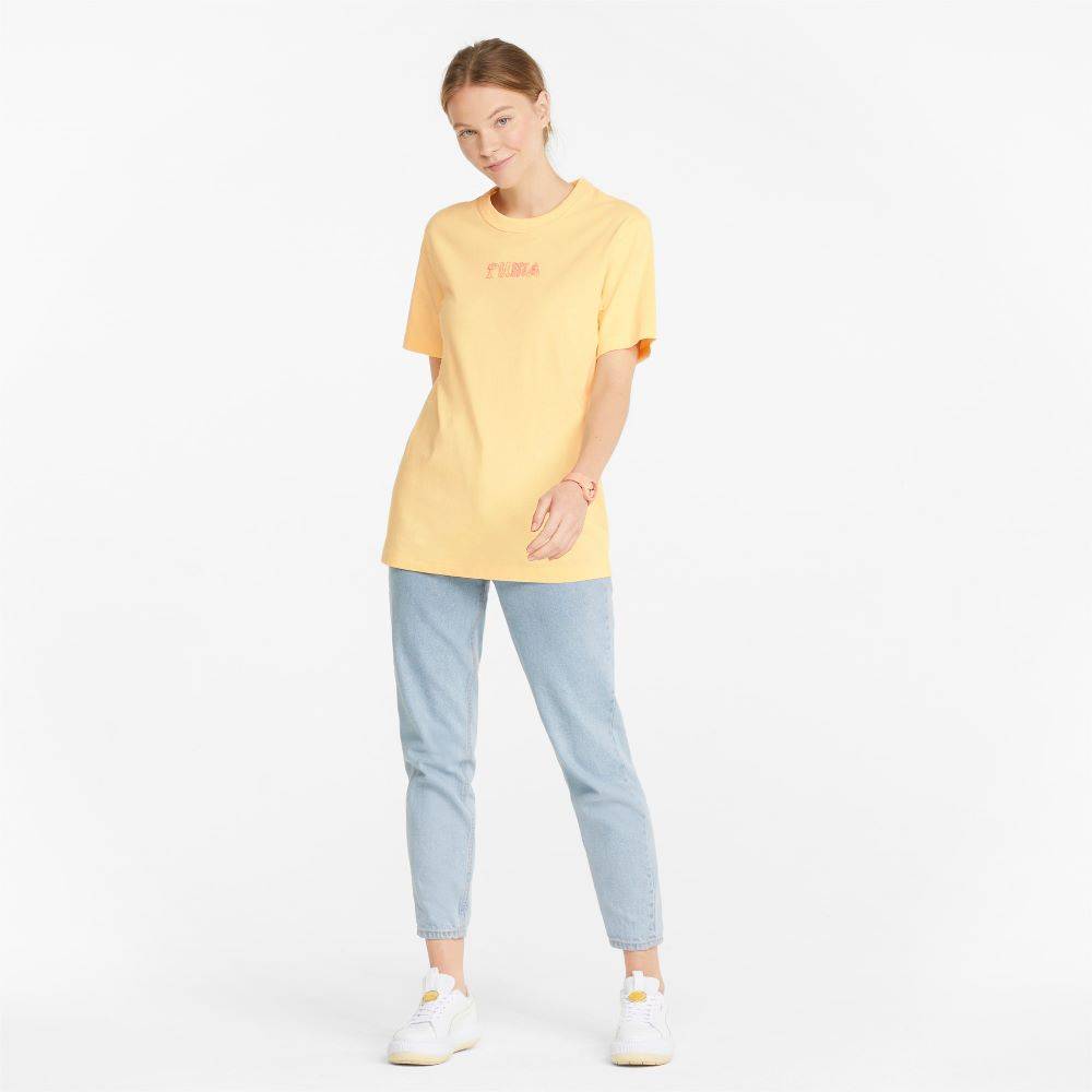 PUMA DOWNTOWN RELAXED WOMENS GRAPHIC TEE - 533579-41