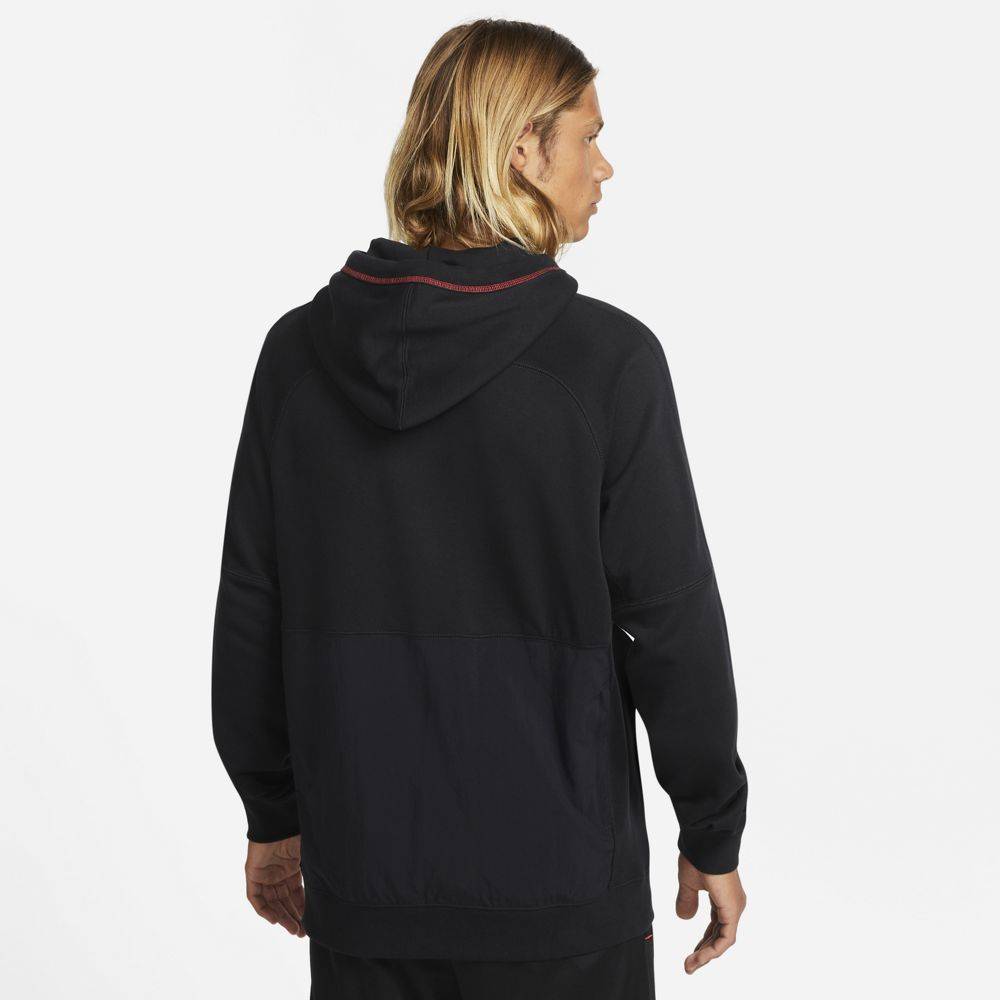 Nike fc hoodie on sale black and red