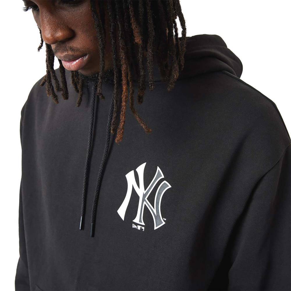 New Era MLB New York Yankees Team Logo Hoodie 60284625, Mens, hoodie,  Black/White, L