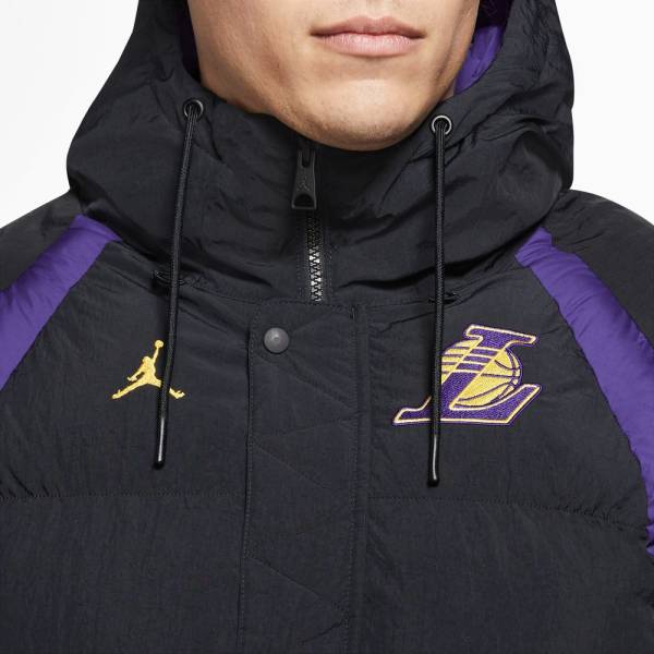Nike NBA LA Lakers Courtside Chrome Pack Lightweight Hooded Jacket Size  Medium