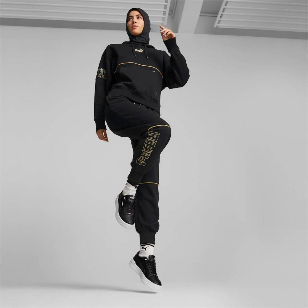 パーカー・フーディ IONSEOUL Vouge Paris Cropped Hood PUMA POWER DECO GLAM WOMENS FLEECE HOODIE - 671756-01