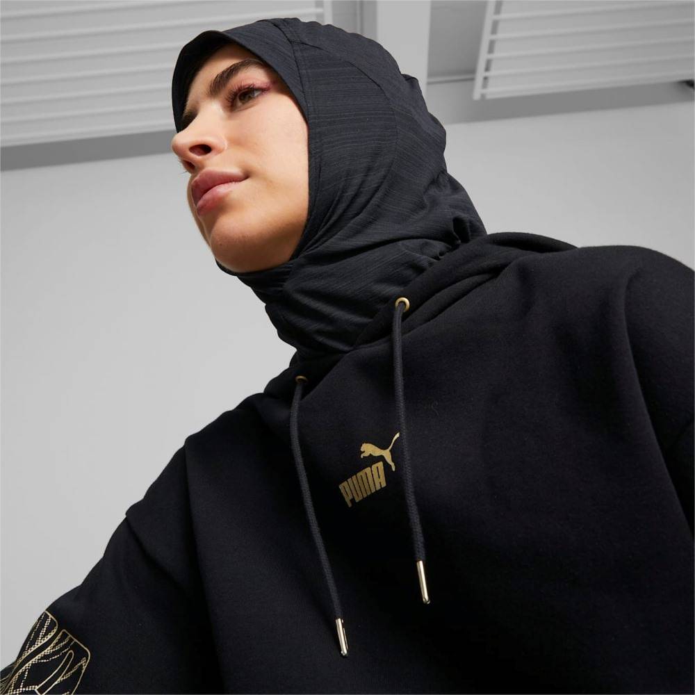 PUMA POWER DECO GLAM WOMENS FLEECE HOODIE - 671756-01