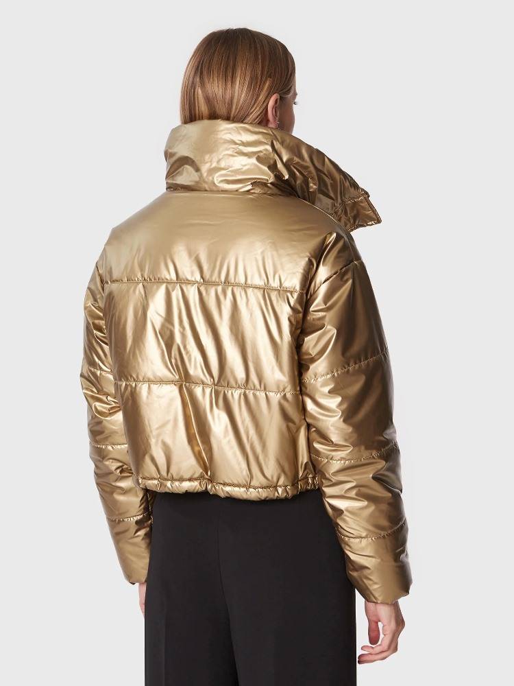 dkny metallic puffer jacket