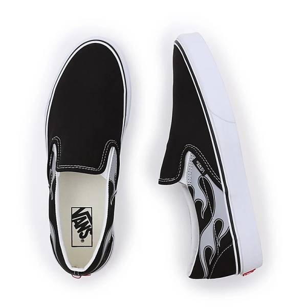 VANS CLASSIC REFLECTIVE FLAME SLIP-ON SHOES - VN0A7Q5DBM8