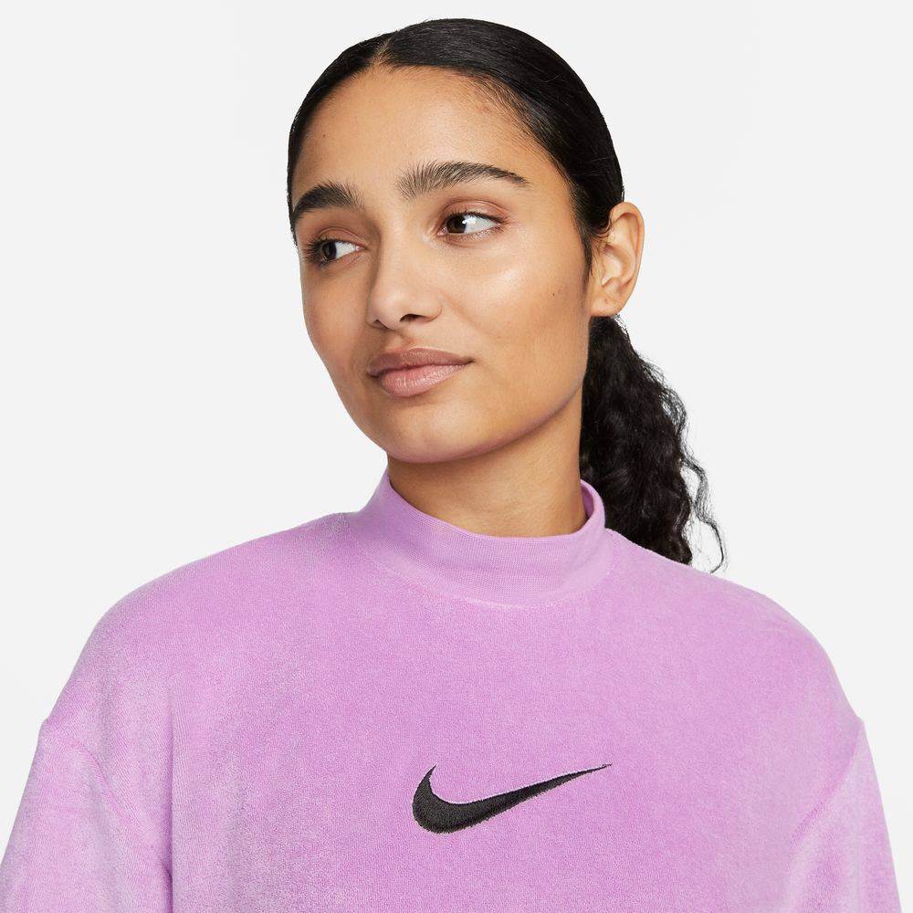 NIKE NSW WOMENS MOCK NECK TERRY TOP FJ4894 532