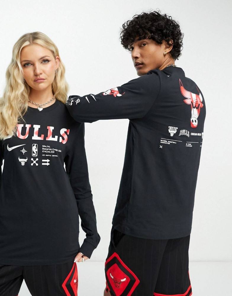 Chicago Bulls Nike Air Traffic Control Logo Long Sleeve T-Shirt - Mens