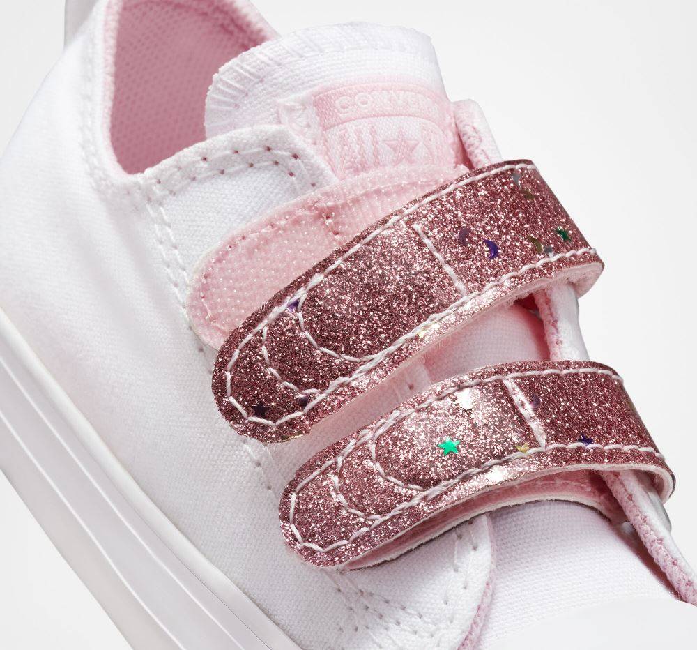 Velcro deals glitter converse