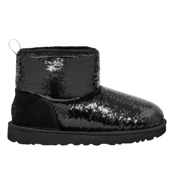 UGG CLASSIC MINI MIRROR BALL WOMENS BOOT - 1151291-BLK