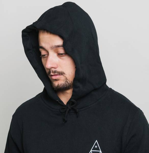 HUF SET TT PULLOVER HOODIE - PF00572-BLACK