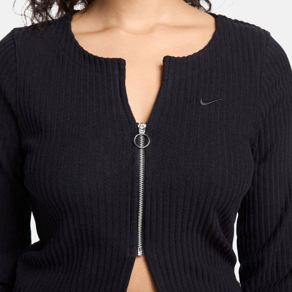 NIKE NSW CHILL KNIT WOMENS SLIM FULL-ZIP TOP - FN3682-010