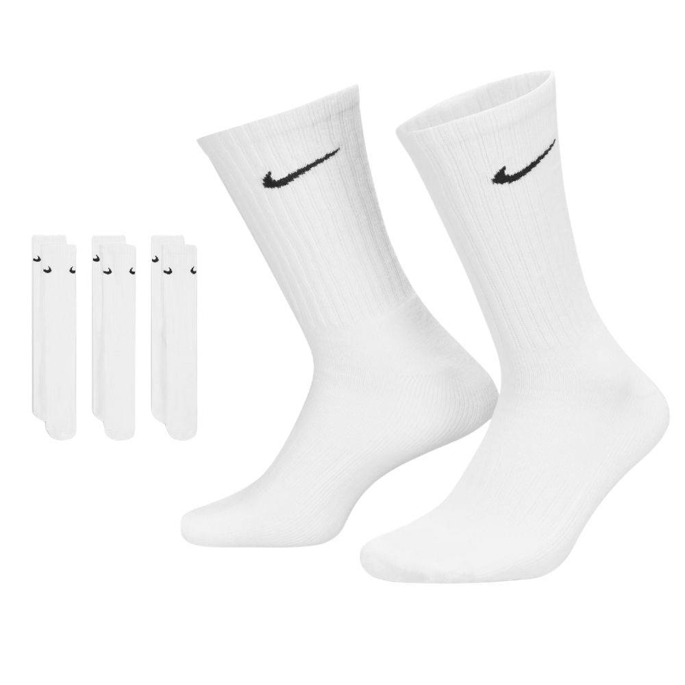 Nike White Cotton Mid Socks