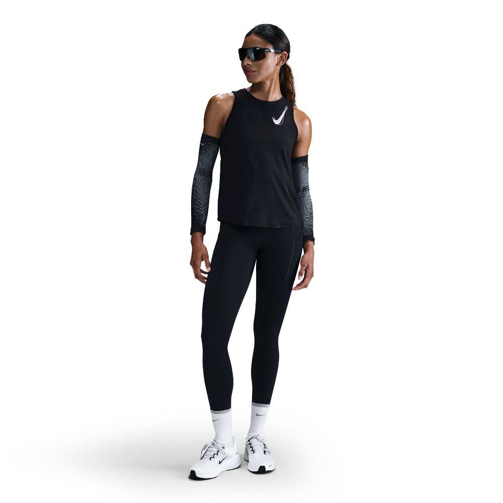 NIKE ONE DRI-FIT WOMENS SWOOSH RUNNING TANK TOP - HJ2218-010