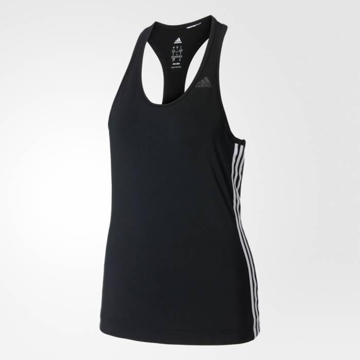 adidas, Tops, Adidas Climalite D2m 3 Stripe Racerback Tank Top L