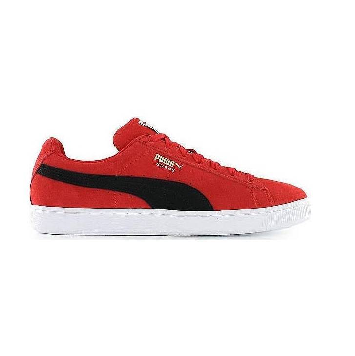 Puma suede hot sale red shoes