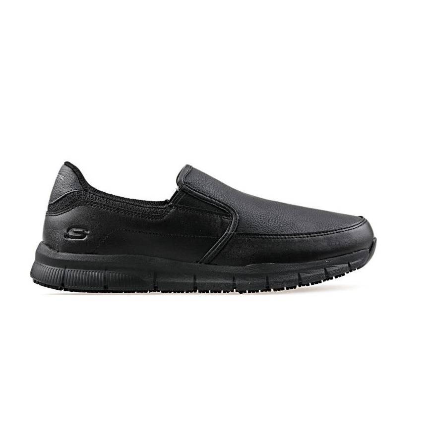SKECHERS WORK NAMPA GROTON RELAXED FIT SHOES - 77157-BLK