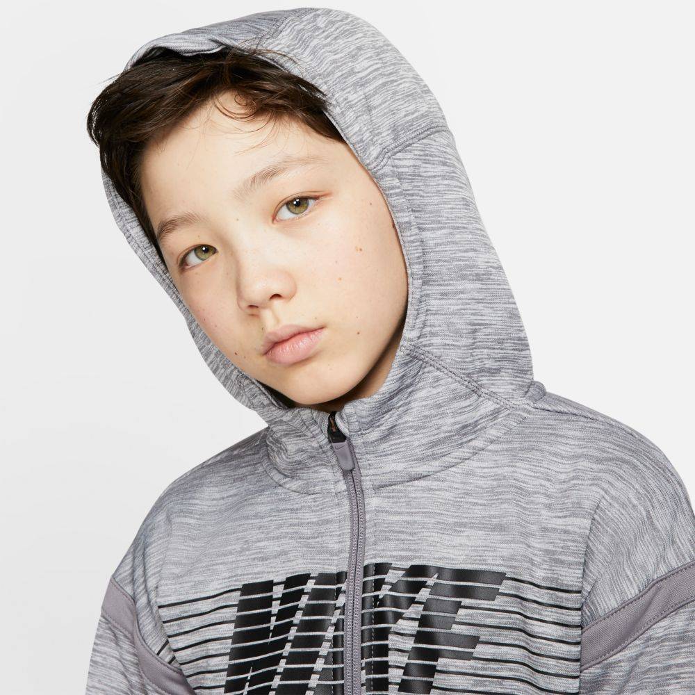 NIKE BOYS THERMA GRAPHICS FULL ZIP HOODIE - BV3780-056