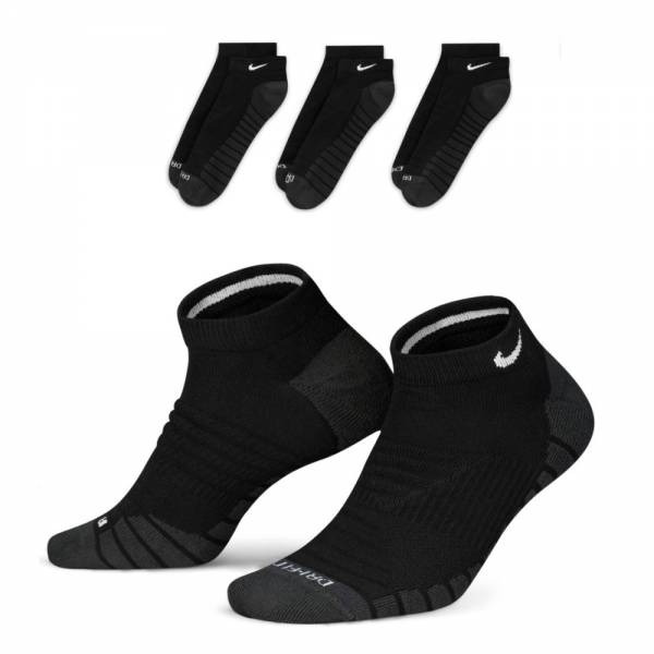 NIKE EVERYDAY MAX CUSHION NO SHOW 3PP SOCKS - SX6964-010