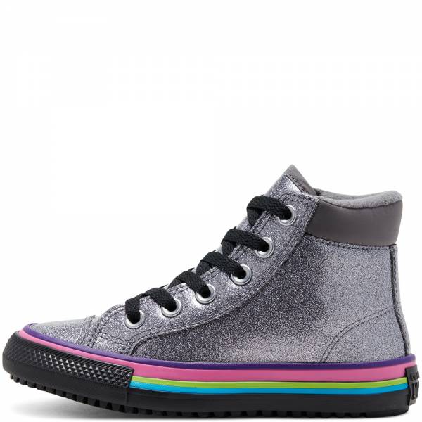 CONVERSE JUNIOR GLITTER MULTISTRIPE HIGH-TOP BOOT - 668481C