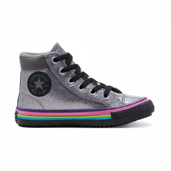 CONVERSE JUNIOR GLITTER MULTISTRIPE HIGH-TOP BOOT - 668481C